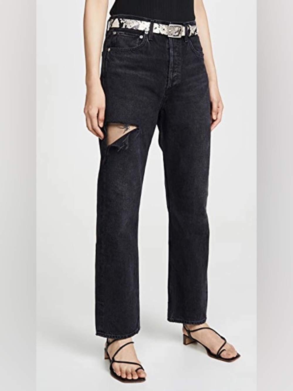 AGOLDE 90s ripped loose fit jean Serpent 26 28L